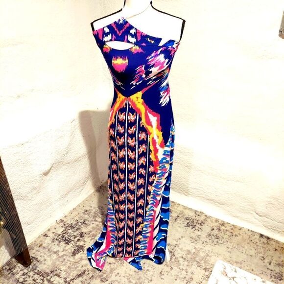 SEVENGATE Maxi Dress Multi Color Womens Size Medium - Picture 2 of 6